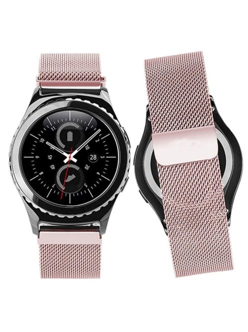 20mm Magnetic Milanese Loop Metal Watch Wrist Band for Huawei Watch 2 - Pink