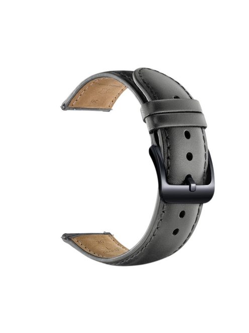 20mm Premium Genuine Leather Smart Watch Strap Replacement for Huawei Watch 2 - Grey