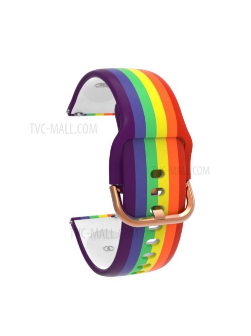 20mm Rainbow Soft Silicone Watch Band Replacement for Huawei Watch GT/GT2 42mm