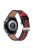 20mm Replacement Watch Strap for Huawei Watch GT 2 42mm/Watch 2 Color Splicing Adjustable Cowhide Leather Wrist Band - Black/Red