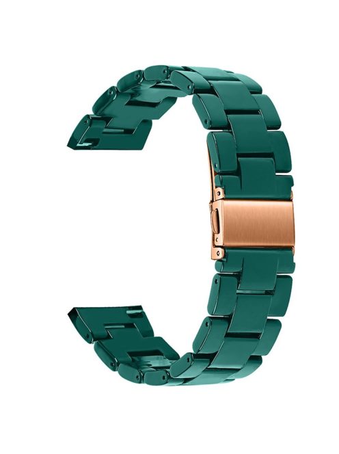 20mm Resin Watch Band for Huawei Watch 2/Watch GT 2 42mm, Stainless Steel Buckle Replacement Strap - Dark Green