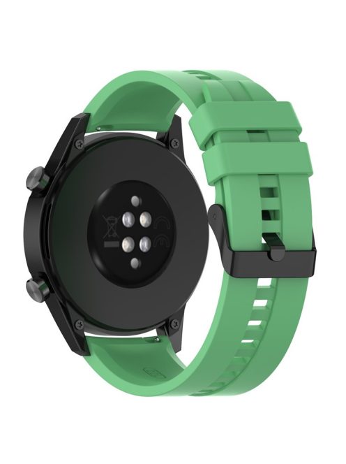 20mm Silicone Adjustable Watch Band Wrist Strap for Huawei Watch GT Runner/Watch GT3 42mm - Black Steel Buckle/Mint Green