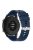 20mm Silicone Smart Watch Strap Adjustable Wristband Bracelet for Huawei Watch GT Runner/Watch GT3 42mm - Silver Steel Buckle/Dark Blue