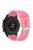 20mm Silicone Smart Watch Strap Adjustable Wristband Bracelet for Huawei Watch GT Runner/Watch GT3 42mm - Silver Steel Buckle/Pink