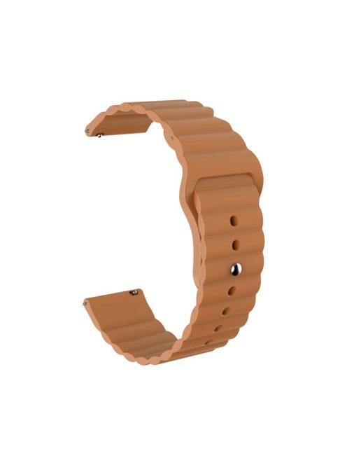 20mm Silicone Smart Watch Strap Replacement for Huawei Watch GT2 42MM/Huami Amazfit Watch Youth Edition - Brown