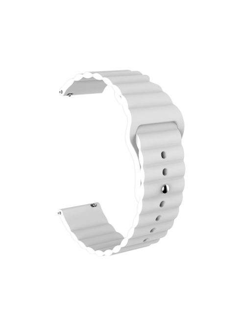 20mm Silicone Smart Watch Strap Replacement for Huawei Watch GT2 42MM/Huami Amazfit Watch Youth Edition - White