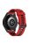 20mm Silicone Stripe Bi-color Watch Strap for Huawei Watch GT2 42mm / Samsung Galaxy Watch6 40mm 44mm / Watch6 Classic 43mm 47mm / Watch 5 40mm 44mm / 5 Pro 45mm / Watch4 40mm 44mm - Red / Black