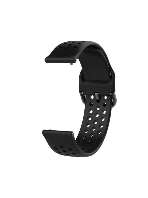 20mm Soft Silicone Watch Strap Replacement Smart Watch Band Strap for Huawei GT2 42mm Smart Watch / Huami Amazfit Watch Youth Edition - Black