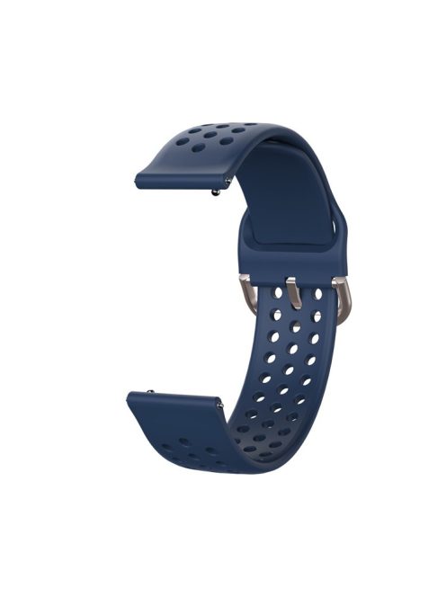 20mm Soft Silicone Watch Strap Replacement Smart Watch Band Strap for Huawei GT2 42mm Smart Watch / Huami Amazfit Watch Youth Edition - Dark Blue