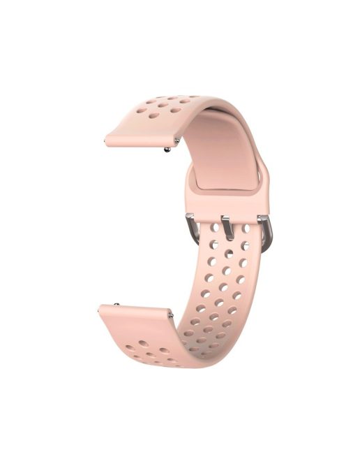 20mm Soft Silicone Watch Strap Replacement Smart Watch Band Strap for Huawei GT2 42mm Smart Watch / Huami Amazfit Watch Youth Edition - Light Pink