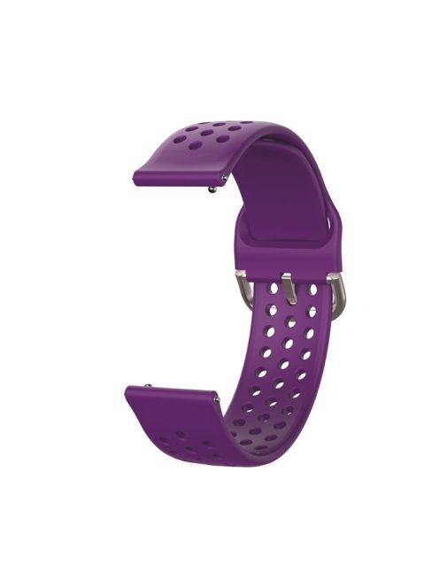 20mm Soft Silicone Watch Strap Replacement Smart Watch Band Strap for Huawei GT2 42mm Smart Watch / Huami Amazfit Watch Youth Edition - Purple