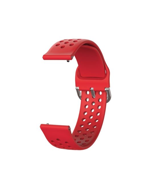 20mm Soft Silicone Watch Strap Replacement Smart Watch Band Strap for Huawei GT2 42mm Smart Watch / Huami Amazfit Watch Youth Edition - Red