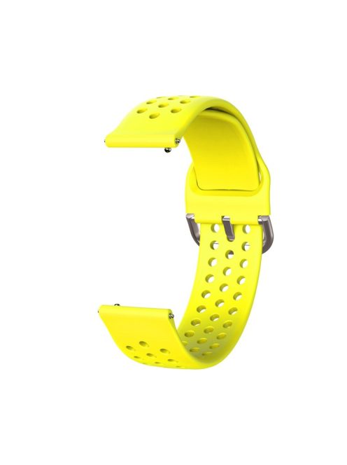 20mm Soft Silicone Watch Strap Replacement Smart Watch Band Strap for Huawei GT2 42mm Smart Watch / Huami Amazfit Watch Youth Edition - Yellow