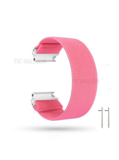 20mm Solid Color Printing Nylon Smart Watch Band for Samsung Galaxy Watch4 Classic 46mm 42mm/Watch4 44mm 40mm/Huawei Watch GT 2 42mm/Huami Amazfit Watch Youth Edition - Deep Pink