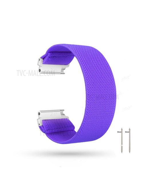 20mm Solid Color Printing Nylon Smart Watch Band for Samsung Galaxy Watch4 Classic 46mm 42mm/Watch4 44mm 40mm/Huawei Watch GT 2 42mm/Huami Amazfit Watch Youth Edition - Light Purple