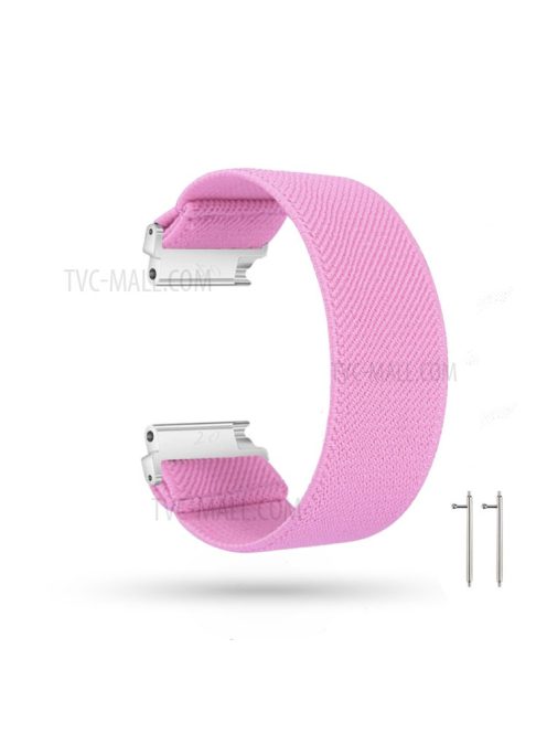 20mm Solid Color Printing Nylon Smart Watch Band for Samsung Galaxy Watch4 Classic 46mm 42mm/Watch4 44mm 40mm/Huawei Watch GT 2 42mm/Huami Amazfit Watch Youth Edition - Pink