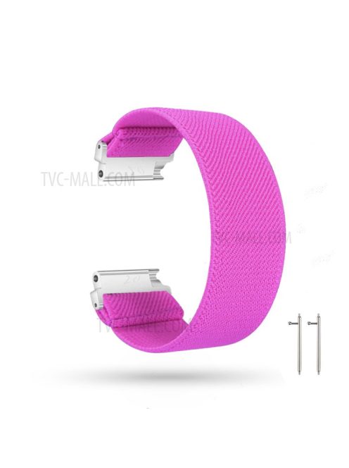 20mm Solid Color Printing Nylon Smart Watch Band for Samsung Galaxy Watch4 Classic 46mm 42mm/Watch4 44mm 40mm/Huawei Watch GT 2 42mm/Huami Amazfit Watch Youth Edition - Rose