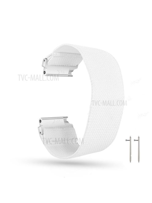 20mm Solid Color Printing Nylon Smart Watch Band for Samsung Galaxy Watch4 Classic 46mm 42mm/Watch4 44mm 40mm/Huawei Watch GT 2 42mm/Huami Amazfit Watch Youth Edition - White