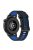 20mm Stripes Design Bi-color Silicone Soft Watch Band Adjustable Wrist Strap for Huawei Watch GT3 42mm/Samsung Galaxy Watch4 40mm/44mm - Black/Blue