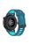 20mm Stripes Design Bi-color Silicone Soft Watch Band Adjustable Wrist Strap for Huawei Watch GT3 42mm/Samsung Galaxy Watch4 40mm/44mm - Blue/Teal