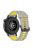 20mm Stripes Design Bi-color Silicone Soft Watch Band Adjustable Wrist Strap for Huawei Watch GT3 42mm/Samsung Galaxy Watch4 40mm/44mm - Grey/Yellow