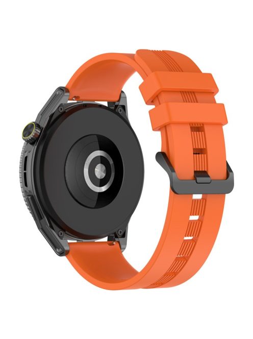 20mm Textured Silicone Smart Watch Bands for Huawei Watch GT3 / Watch GT, Sport Style Replaced Wrist Strap Watchband - Orange