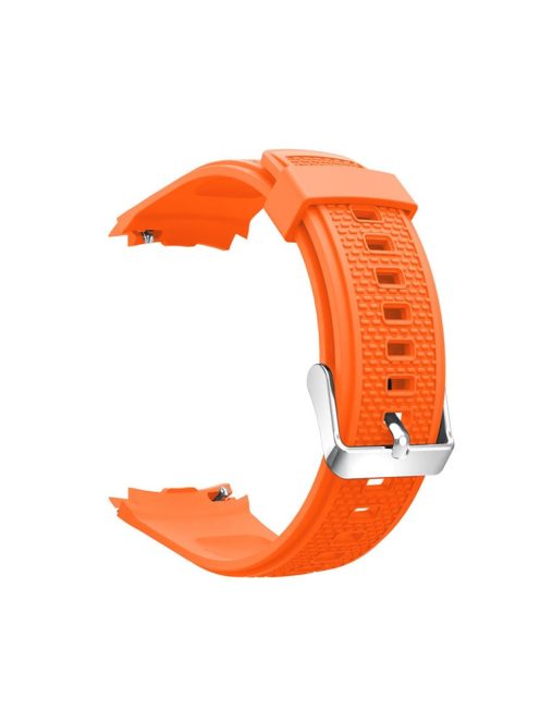 20mm Textured Sports Silicone Watch Wrist Band for Huawei Watch 2 - Orange