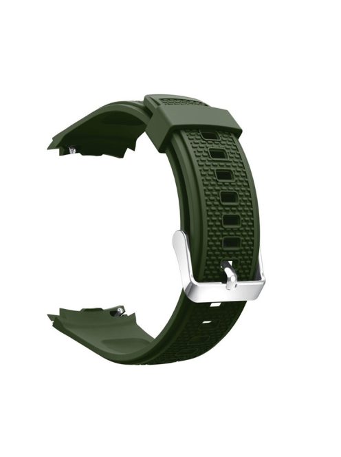 20mm Textured Sports Silicone Watchband Replacement for Huawei Watch 2 - Green