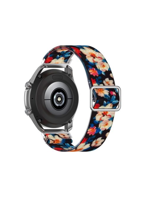 22mm Adjustable Printing Watchband Strap Replacement for Samsung Galaxy Watch3 45mm / Huawei Watch GT 2 Pro - Blue Rose