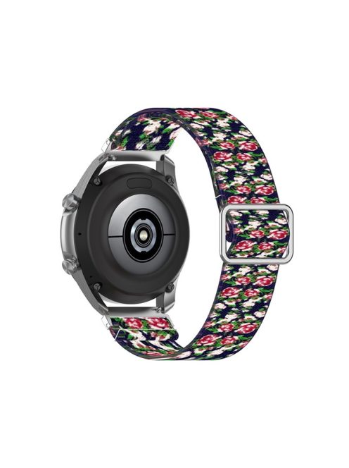 22mm Adjustable Printing Watchband Strap Replacement for Samsung Galaxy Watch3 45mm / Huawei Watch GT 2 Pro - Rhododendron