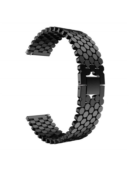 22mm Aluminium Alloy Bracelet Scales Watch Band for Huawei Watch GT/Honor Watch Magic - Black