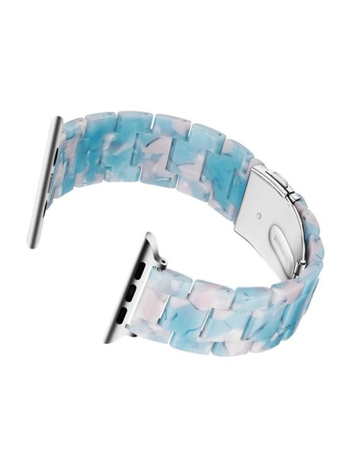 22mm Breathable Resin Watch Band Strap for Huawei Watch GT/Watch 2 Pro/Samsung Gear S3 Frontier/Gear S3 Classic - White/Blue