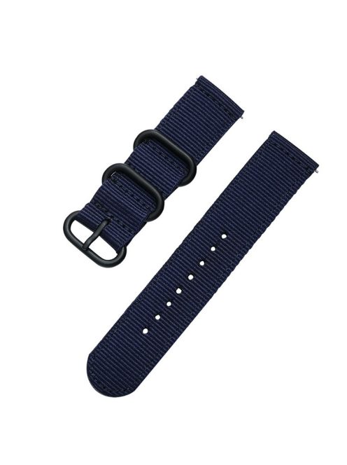 22mm Buckle Closure Nylon Watch Strap for Samsung Galaxy Watch 46mm/Huawei Watch GT 46mm - Blue