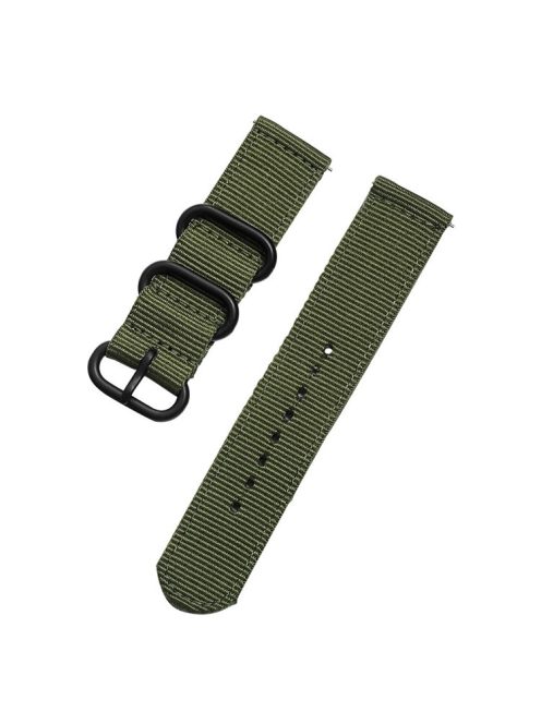 22mm Buckle Closure Nylon Watch Strap for Samsung Galaxy Watch 46mm/Huawei Watch GT 46mm - Green