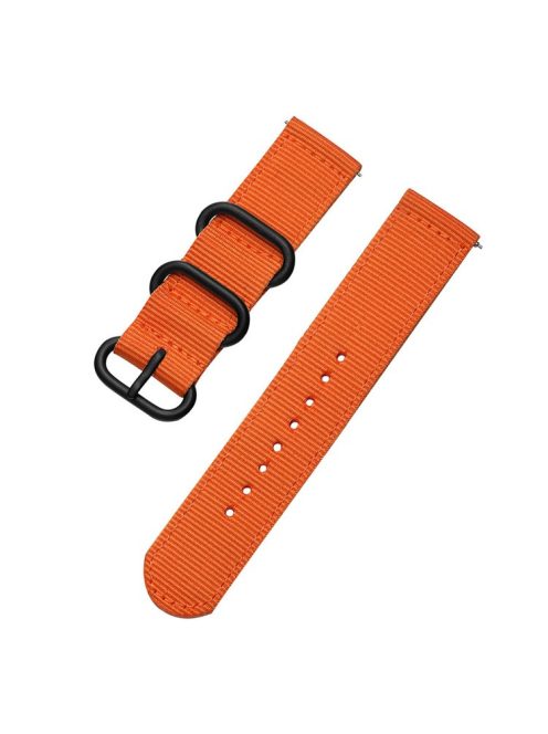 22mm Buckle Closure Nylon Watch Strap for Samsung Galaxy Watch 46mm/Huawei Watch GT 46mm - Orange