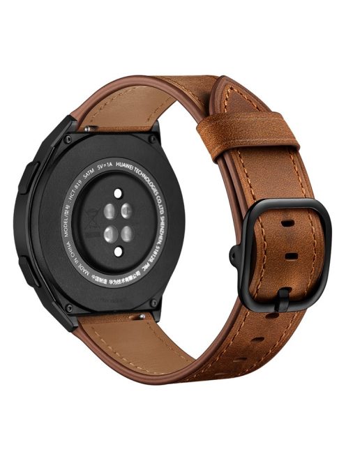 22mm Cowhide Leather (DS Style) Watch Strap for Huawei Watch GT 2e - Coffee