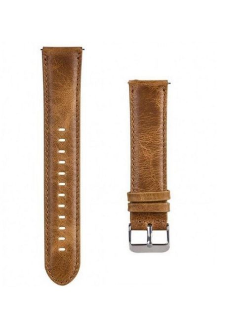 22mm Crazy Horse Texture Leather Smart Bracelet Strap for Huawei Watch GT - Light Brown