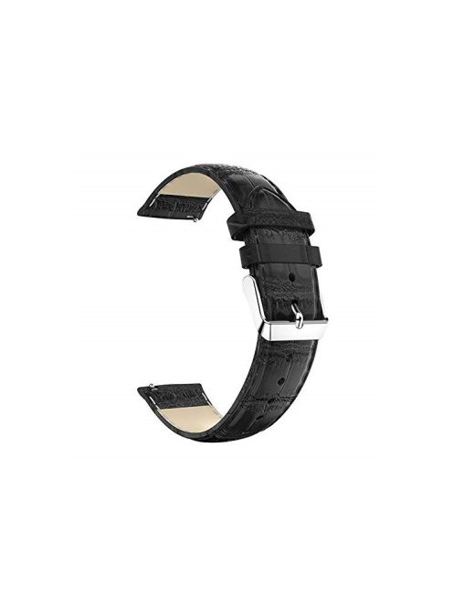 22mm Crocodile Texture Genuine Leather Smart Watch Band Replacement for Huawei Watch GT2e/GT2 46mm - Black