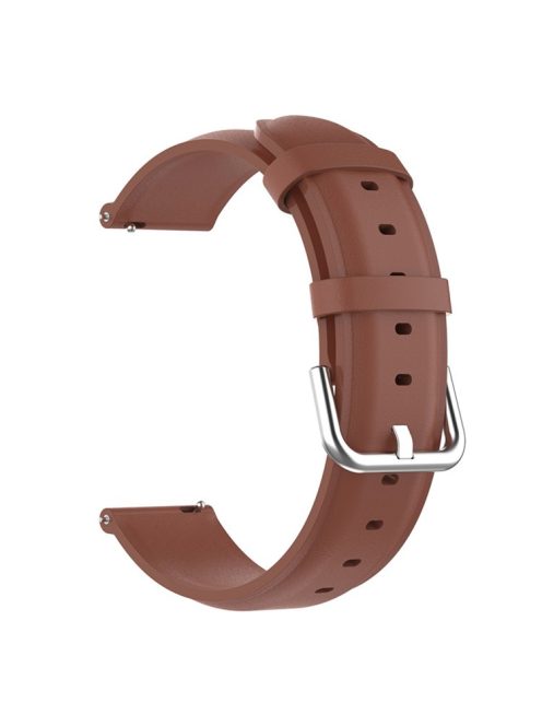 22mm Genuine Leather Watch Band for Huawei Watch GT Runner/Watch GT 3 46mm, Pin Buckle Smart Watch Band - Brown