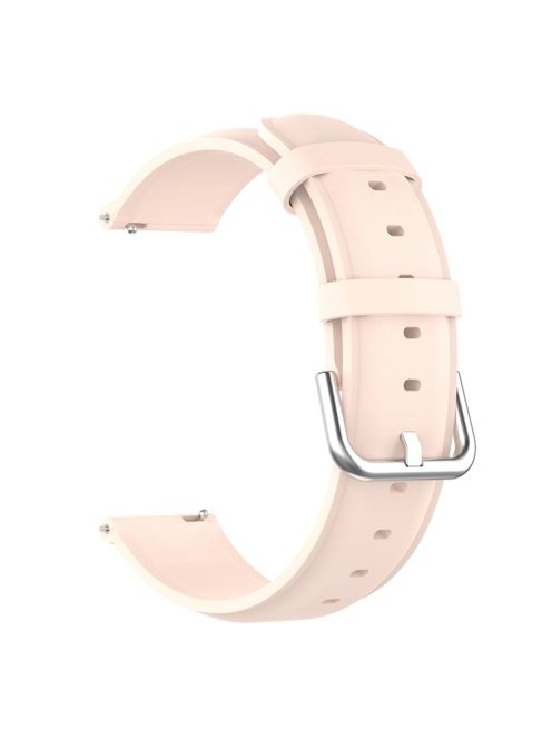 22mm Genuine Leather Watch Band for Huawei Watch GT Runner/Watch GT 3 46mm, Pin Buckle Smart Watch Band - Light Pink