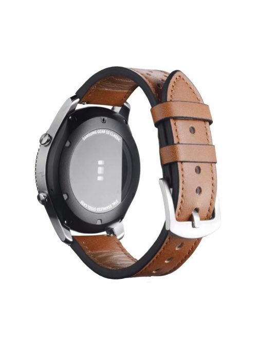 22mm Leather Strap Watch Band for Huawei Watch GT2e/GT2 46mm - Brown