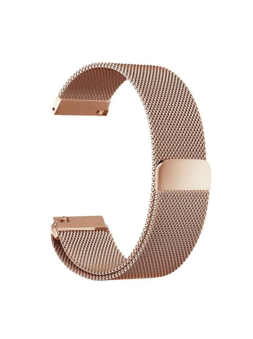 22mm Magnetic Milanese Stainless Steel Watch Strap for Huawei Watch GT / Honor Watch Magic - Rose Gold