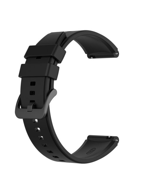 22mm Plain Silicone Watch Band Strap Replacement for Huawei Watch 3/Watch 3 Pro - Black