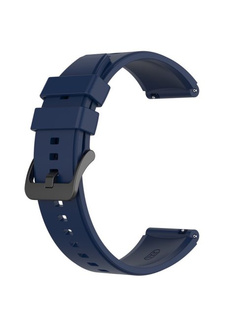 22mm Plain Silicone Watch Band Strap Replacement for Huawei Watch 3/Watch 3 Pro - Navy Blue