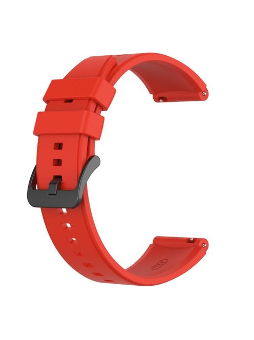 22mm Plain Silicone Watch Band Strap Replacement for Huawei Watch 3/Watch 3 Pro - Red