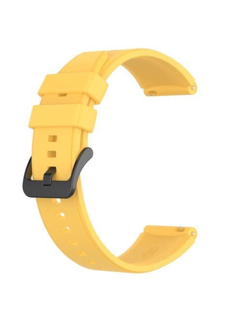 22mm Plain Silicone Watch Band Strap Replacement for Huawei Watch 3/Watch 3 Pro - Yellow