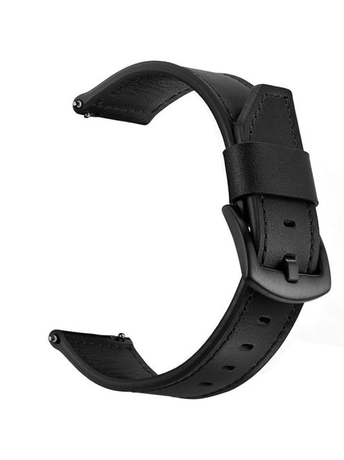 22mm Quality Genuine Leather Watch Strap Replacement for Huawei Watch GT / Watch 2 / Watch Magic - Black