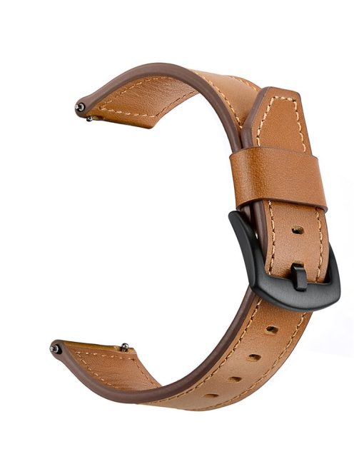 22mm Quality Genuine Leather Watch Strap Replacement for Huawei Watch GT / Watch 2 / Watch Magic - Brown