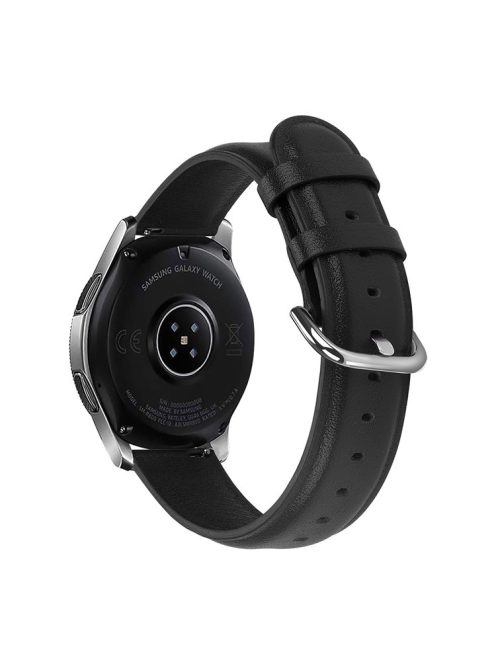 22mm Quality Leather Smart Watch Replacement Strap for Huawei Watch GT 2e/GT 46mm - Black