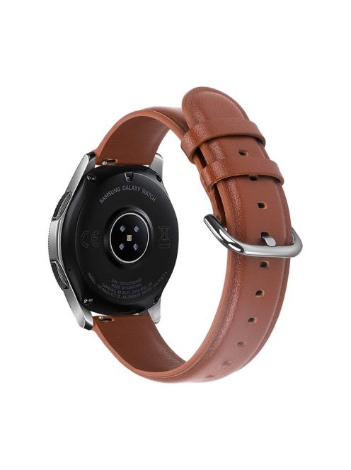 22mm Quality Leather Smart Watch Replacement Strap for Huawei Watch GT 2e/GT 46mm - Brown